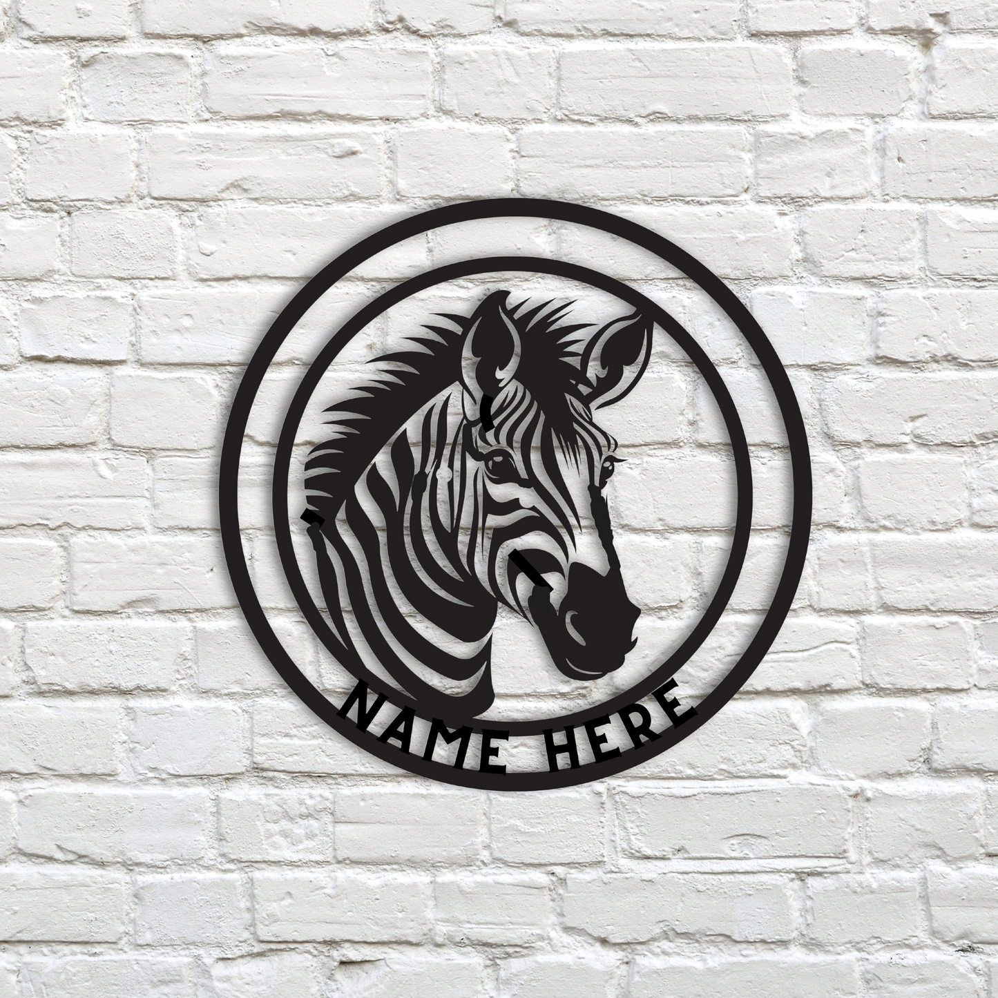 Zebra Metal Wall Art, Wall Decore Gift For Zebra Lover
