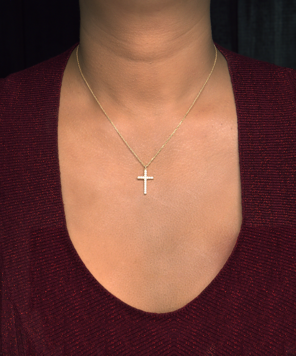 Belgian Malinois Mom Crystal Gold Cross Necklace - Dog Mom Jewelry Gifts Necklace For Women Birthday Christmas Mother's Day Gift For Belgian Malinois Dog Lover