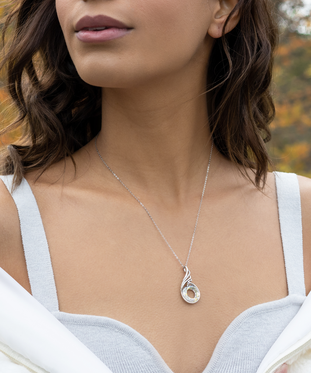 Shih Tzu Mom Rising Phoenix Necklace - Dog Mom Gifts For Women Birthday Christmas Mother's Day Gift Necklace For Shih Tzu Dog Lover
