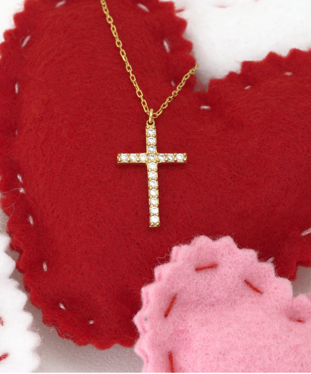 German Shepherd Dog Mom Crystal Gold Cross Necklace - A Birthday Christmas Mothers Day Necklace Gift For Women German Shepherd Dog Lover