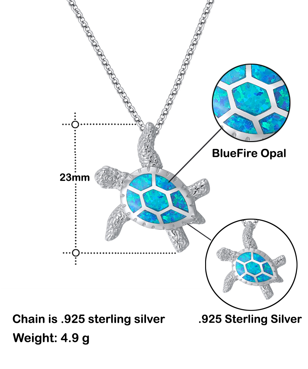 Belgian Malinois Mom Opal Turtle Necklace - Dog Mom Gifts For Women Birthday Christmas Mother's Day Gift Necklace For Belgian Malinois Dog Lover