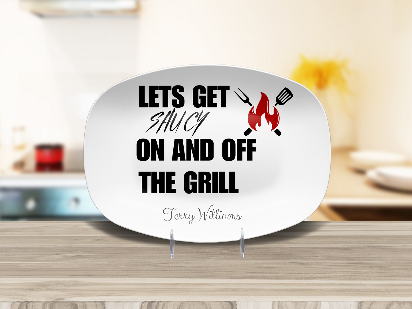 Lets Gets Saucy On And Off The Grill Platter