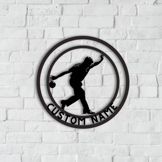 Bowling Metal Wall Art