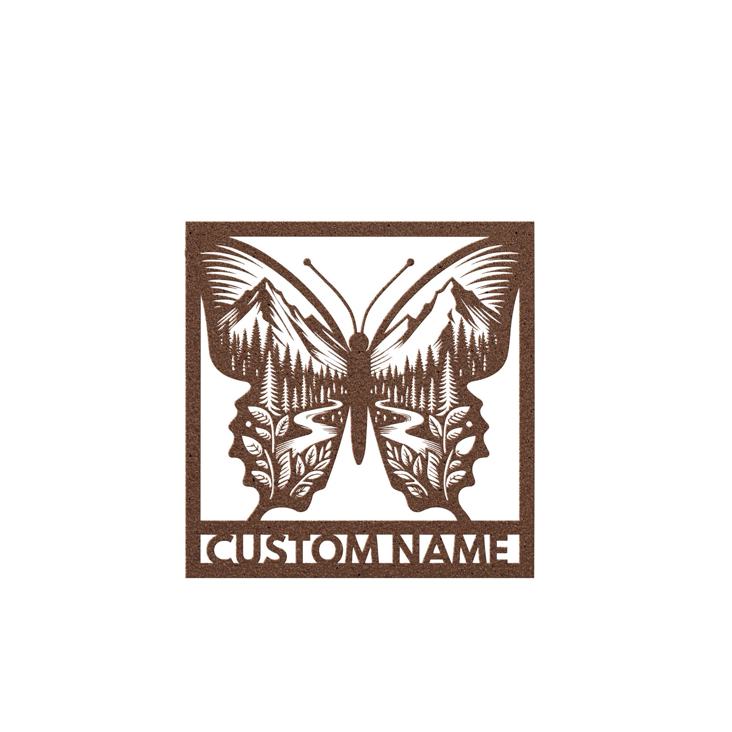 Butterfly Mountain Metal Wall Art