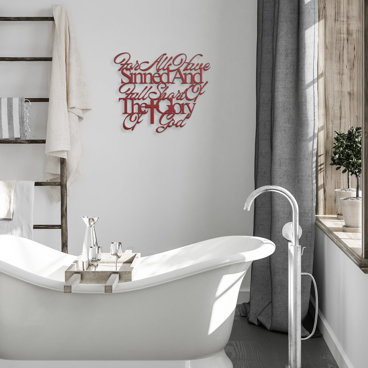 For All Have Sinned And Fall Short Of The Glory Of God Metal Wall Art