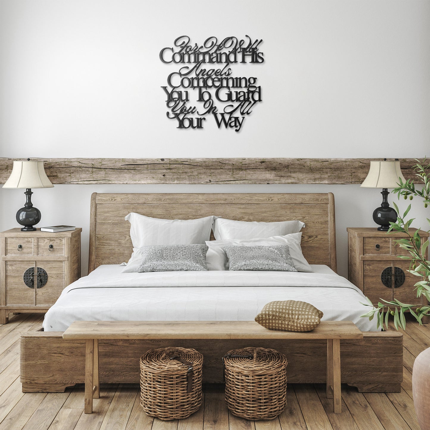 For He Will Command His Angels Concerning You To Guard You In All Your Ways Metal Wall Art Metal Wall Art