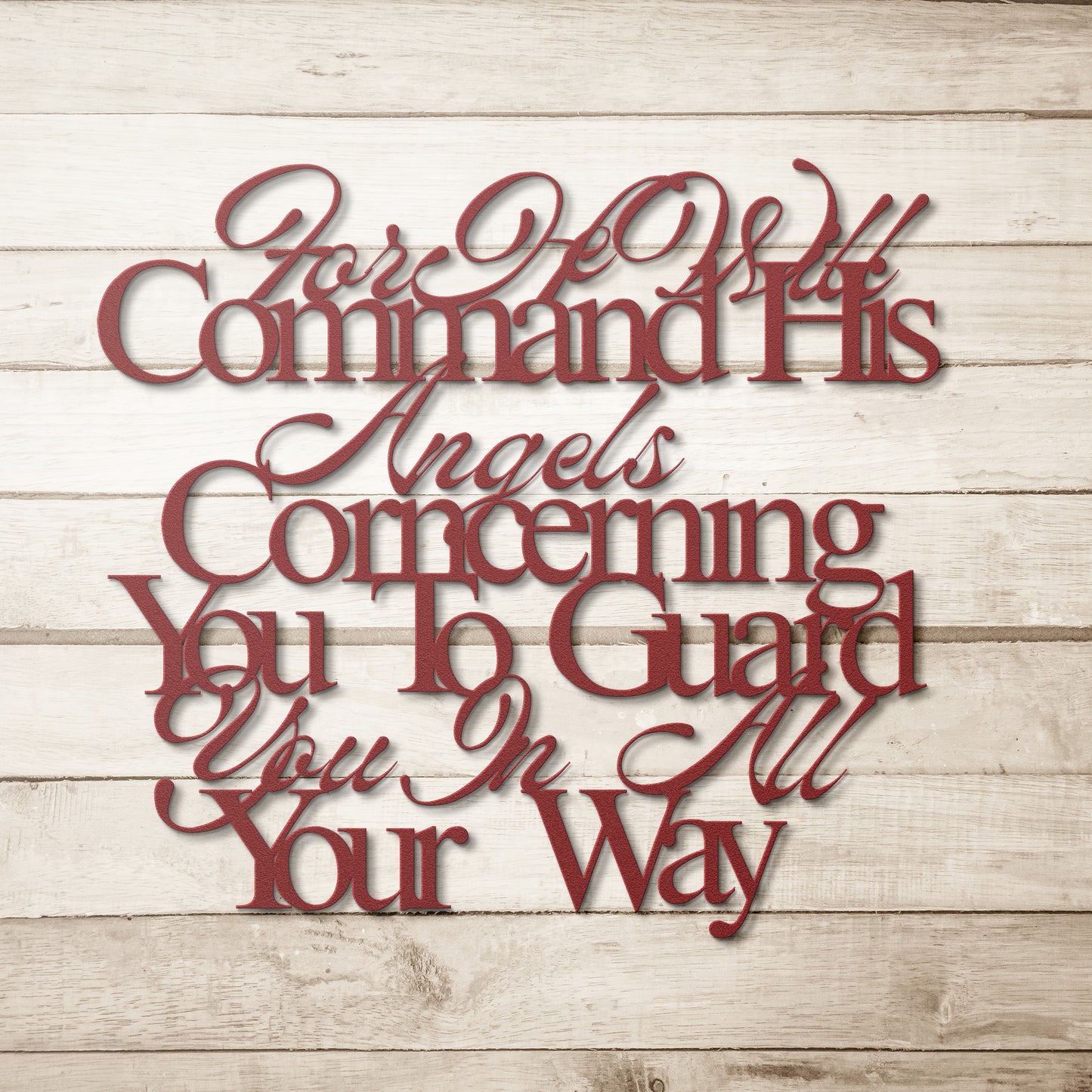 For He Will Command His Angels Concerning You To Guard You In All Your Ways Metal Wall Art Metal Wall Art