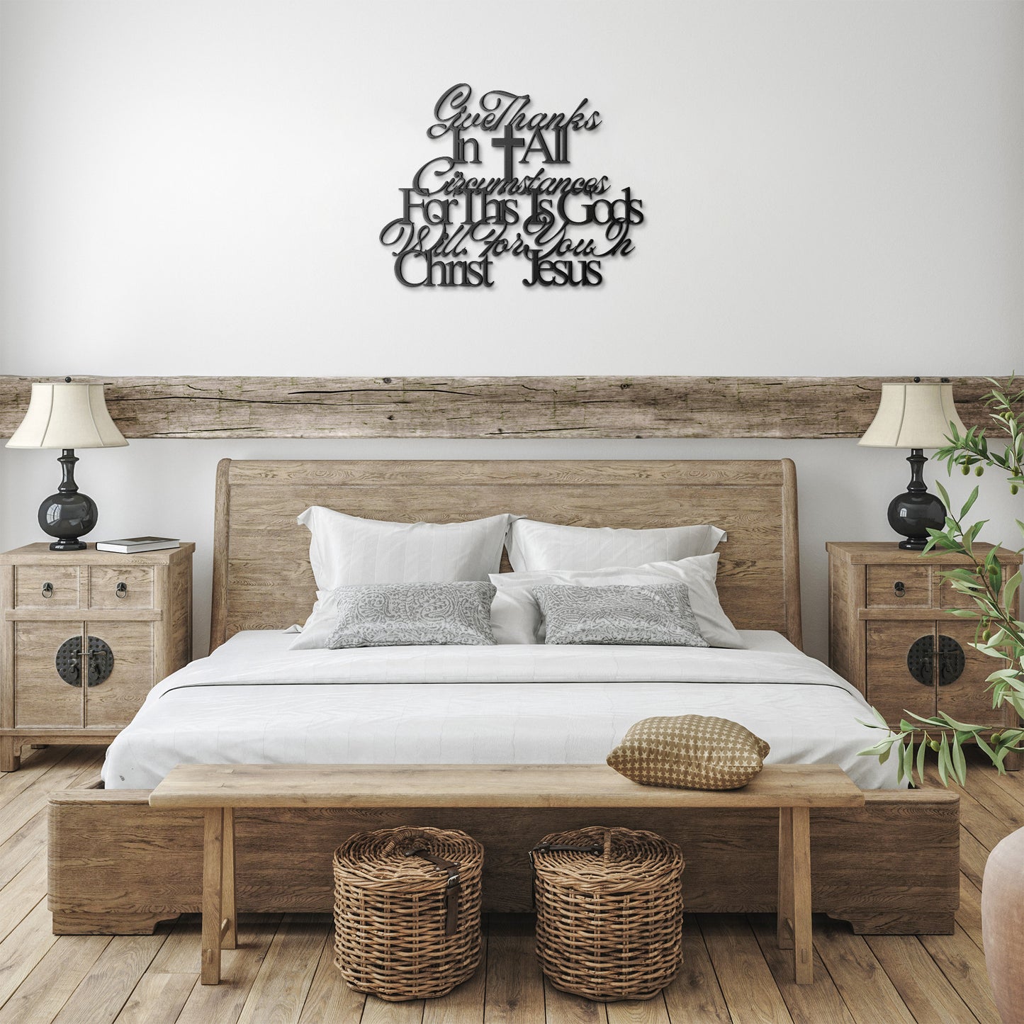 Give Thanks In All Circumstances For This Is God’s Will For You In Christ Jesus Metal Wall Art