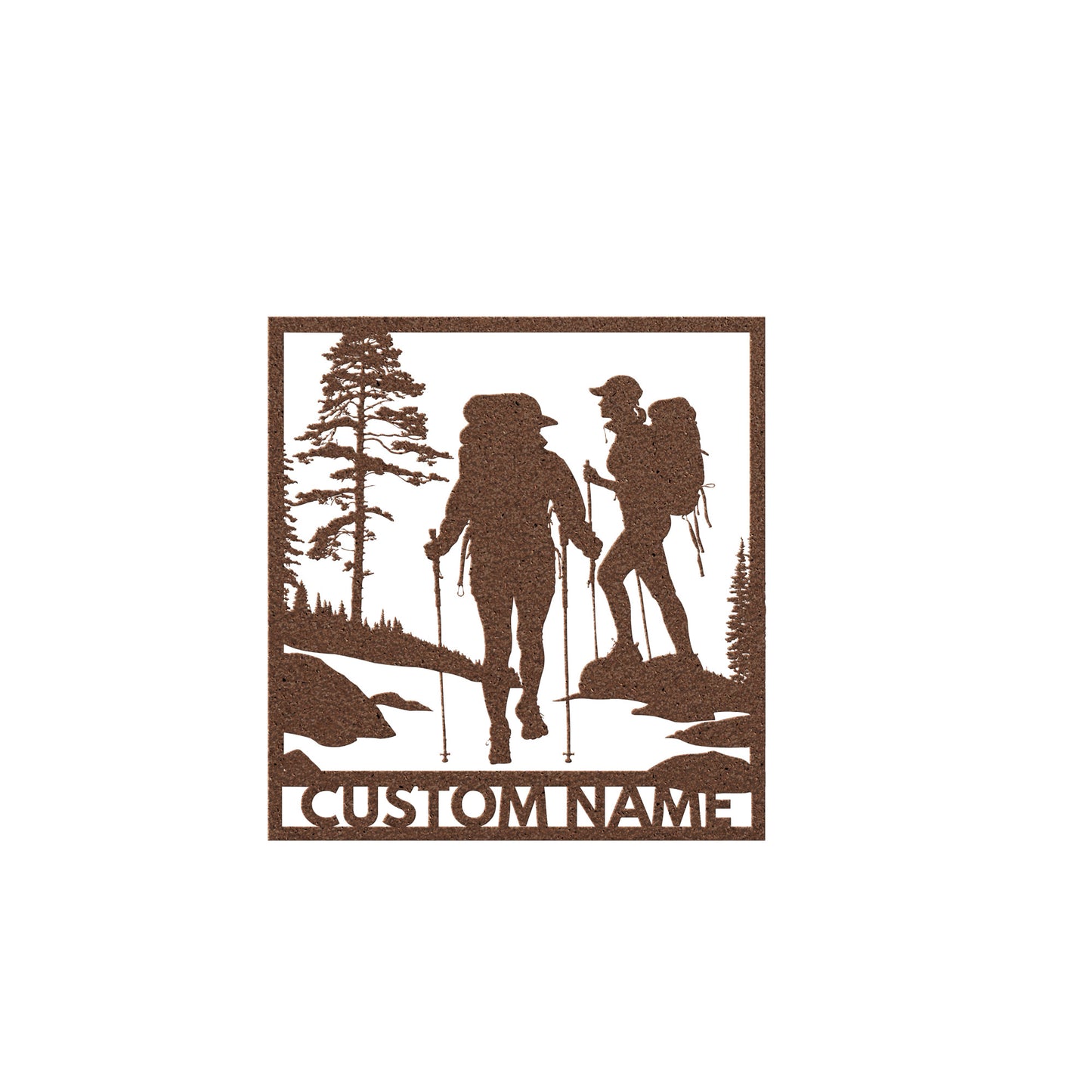Hiking Metal Wall Art