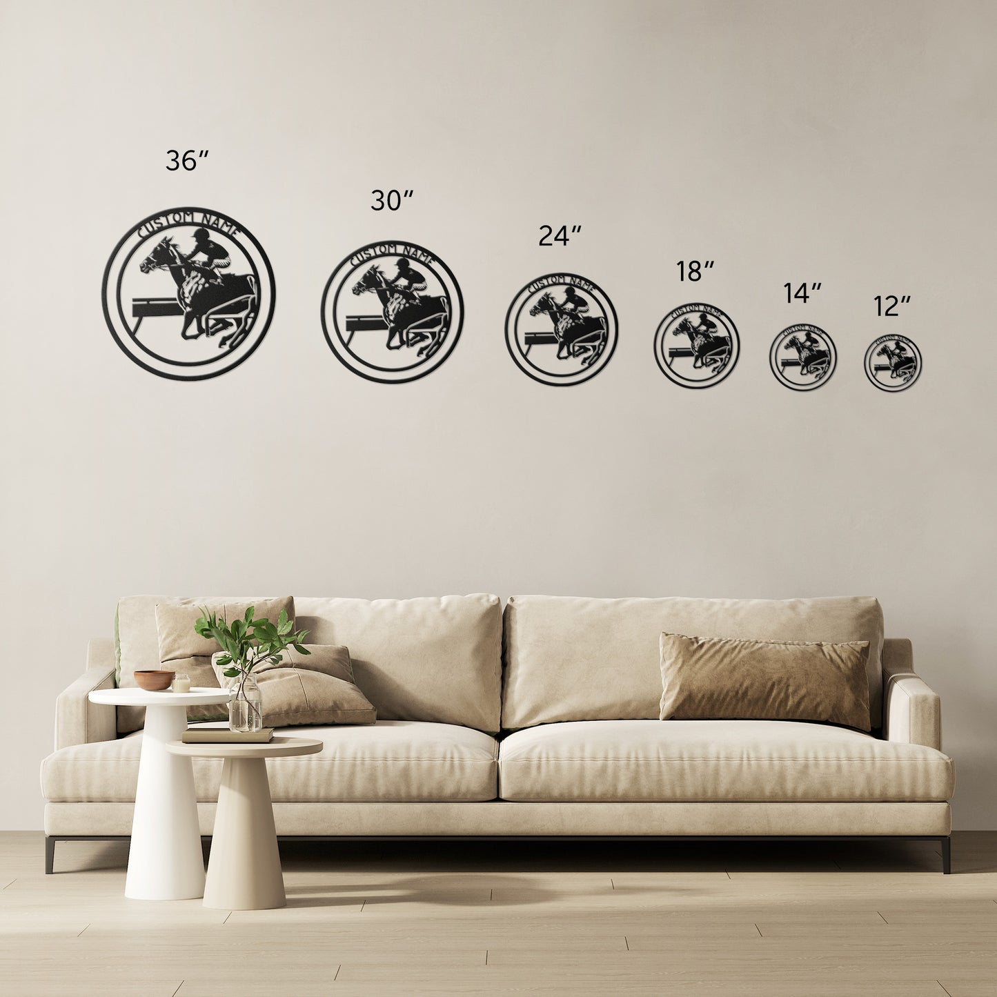 Horse Racing Metal Wall Art