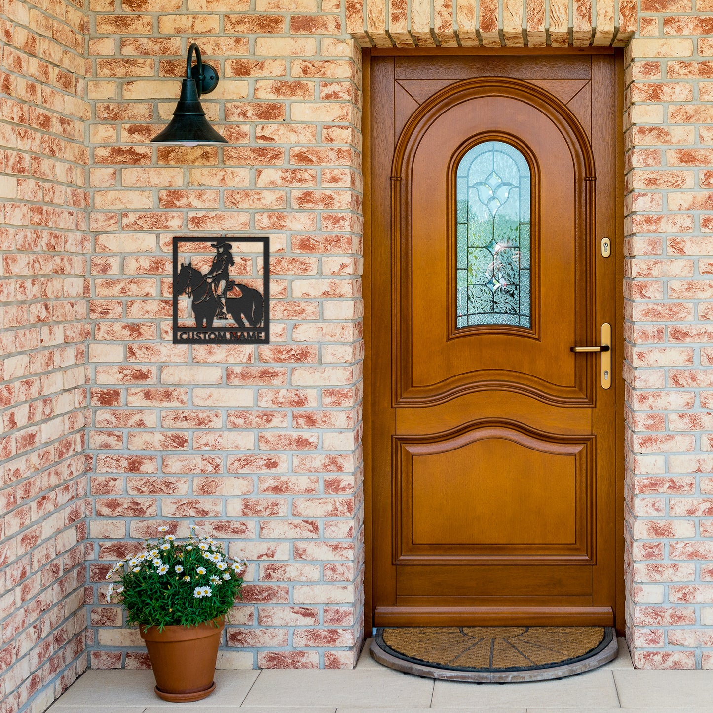 Lady On Horse Metal Wall Art