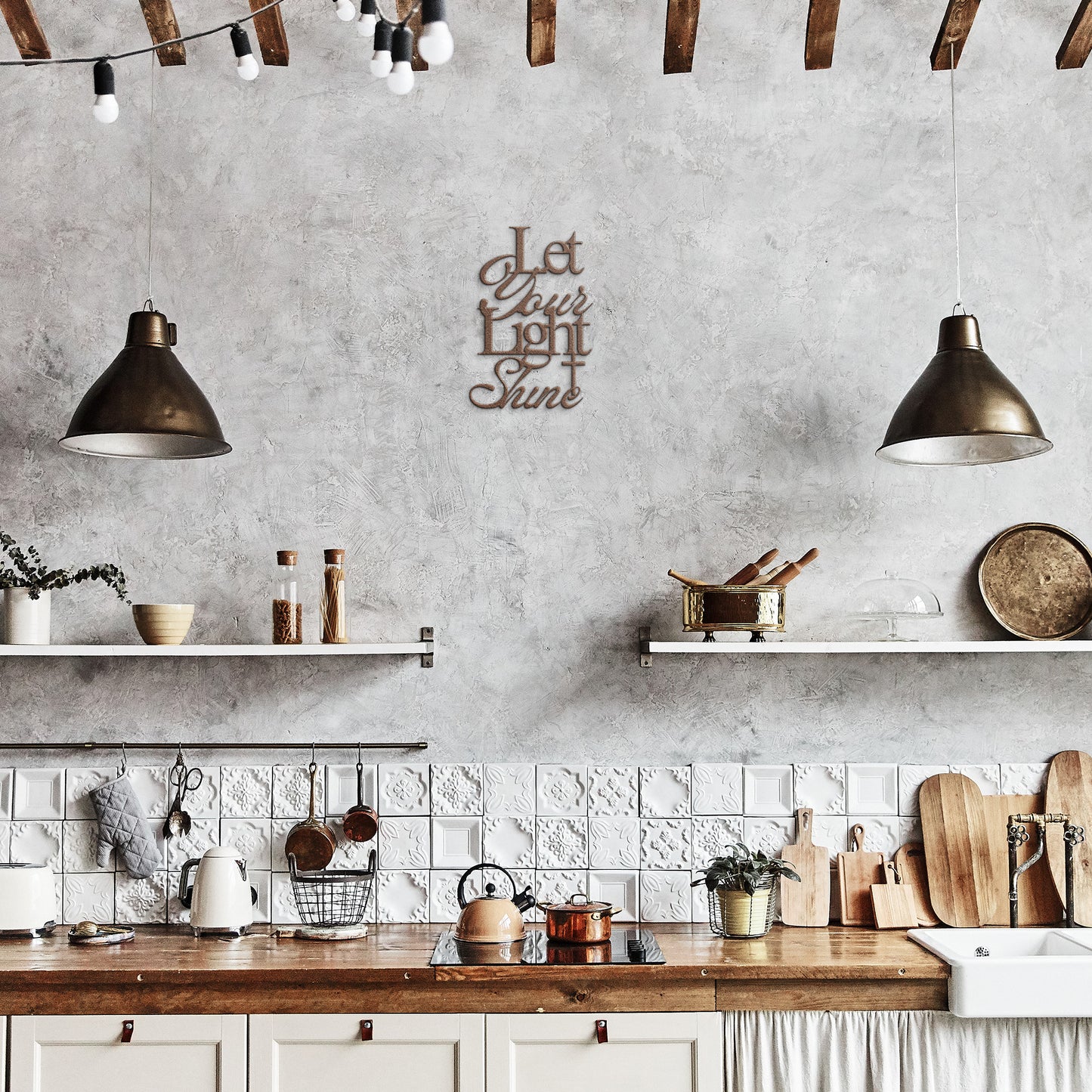 Let Your Light Shine Metal Wall Art