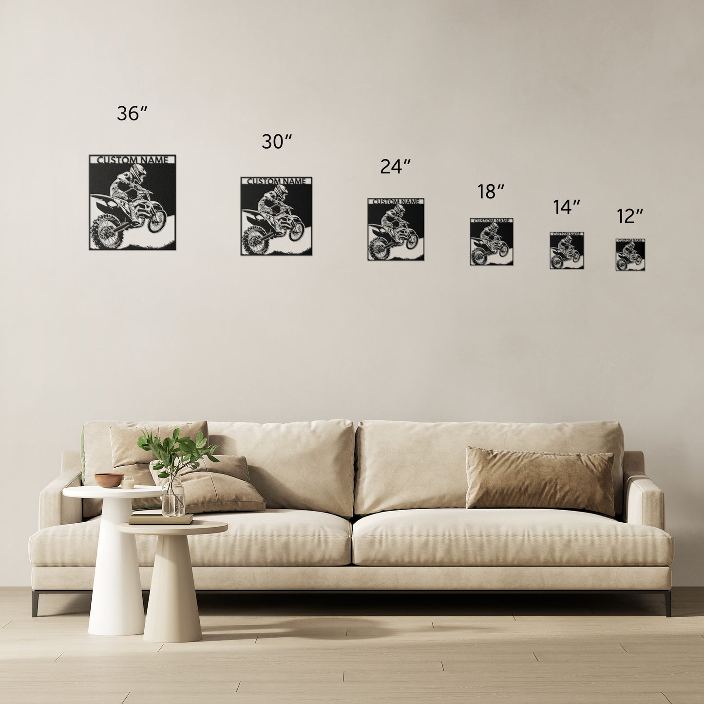 Motorcross Metal Wall Art