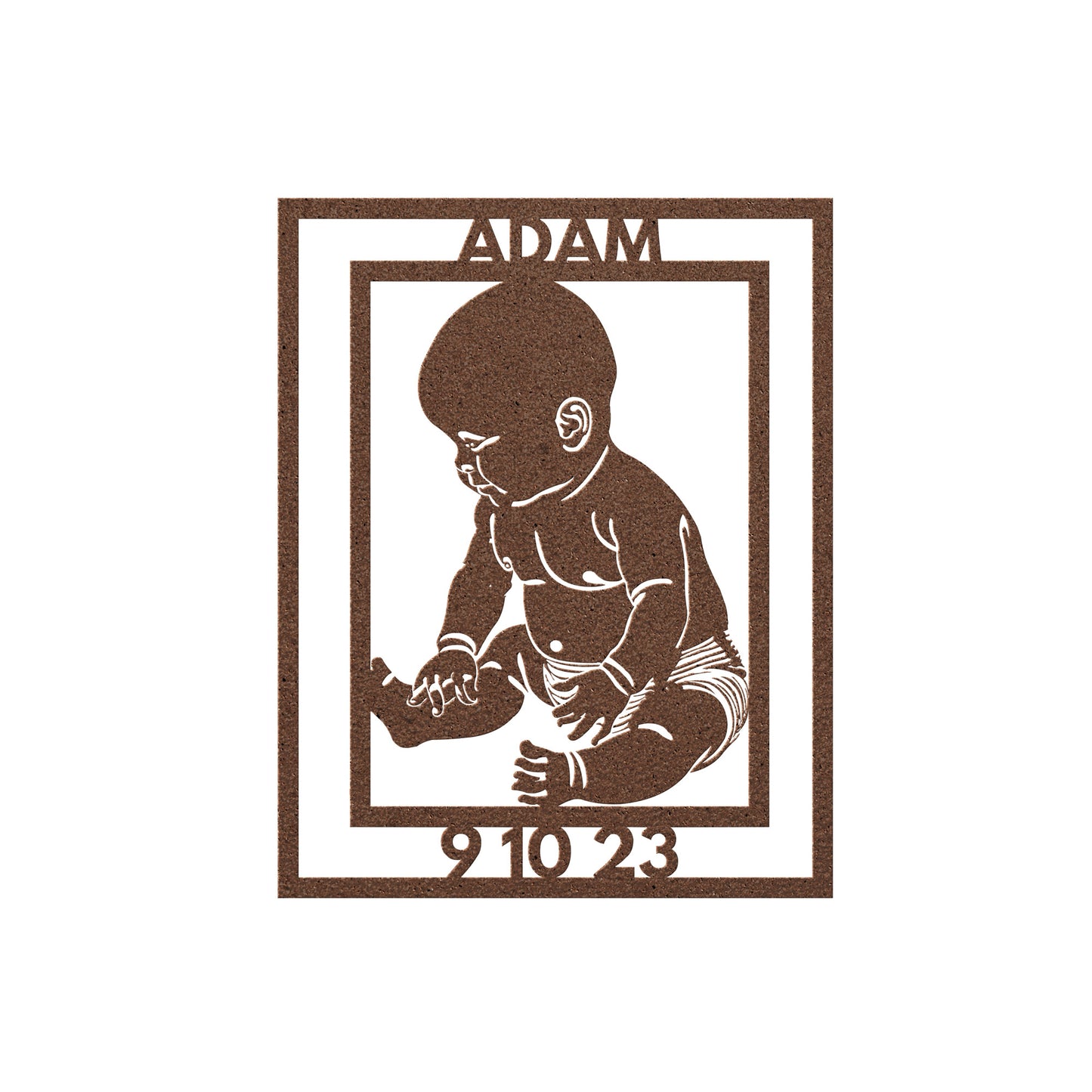 Newborn Baby Metal Wall Art Gift