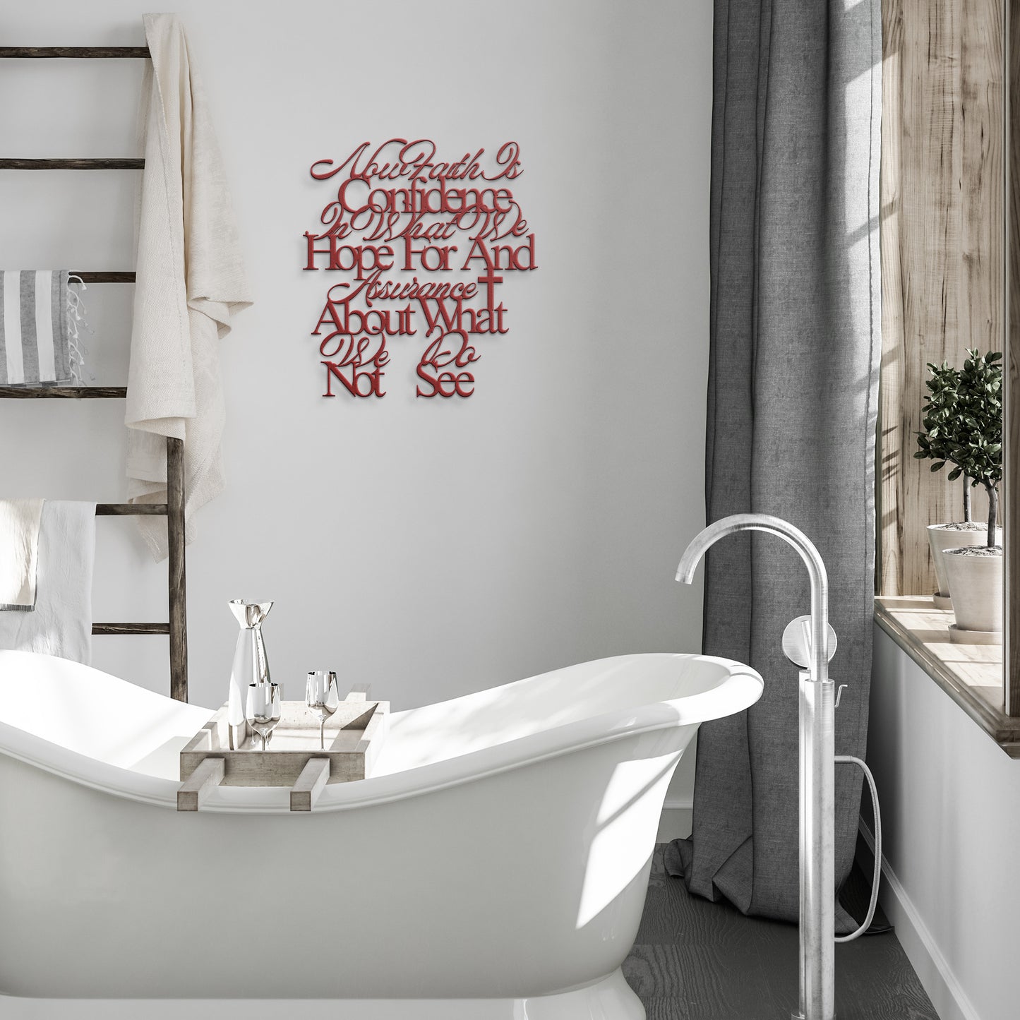 Now Faith Is Confidence In What We Hope For And Assurance About What We Do Not See Metal Wall Art