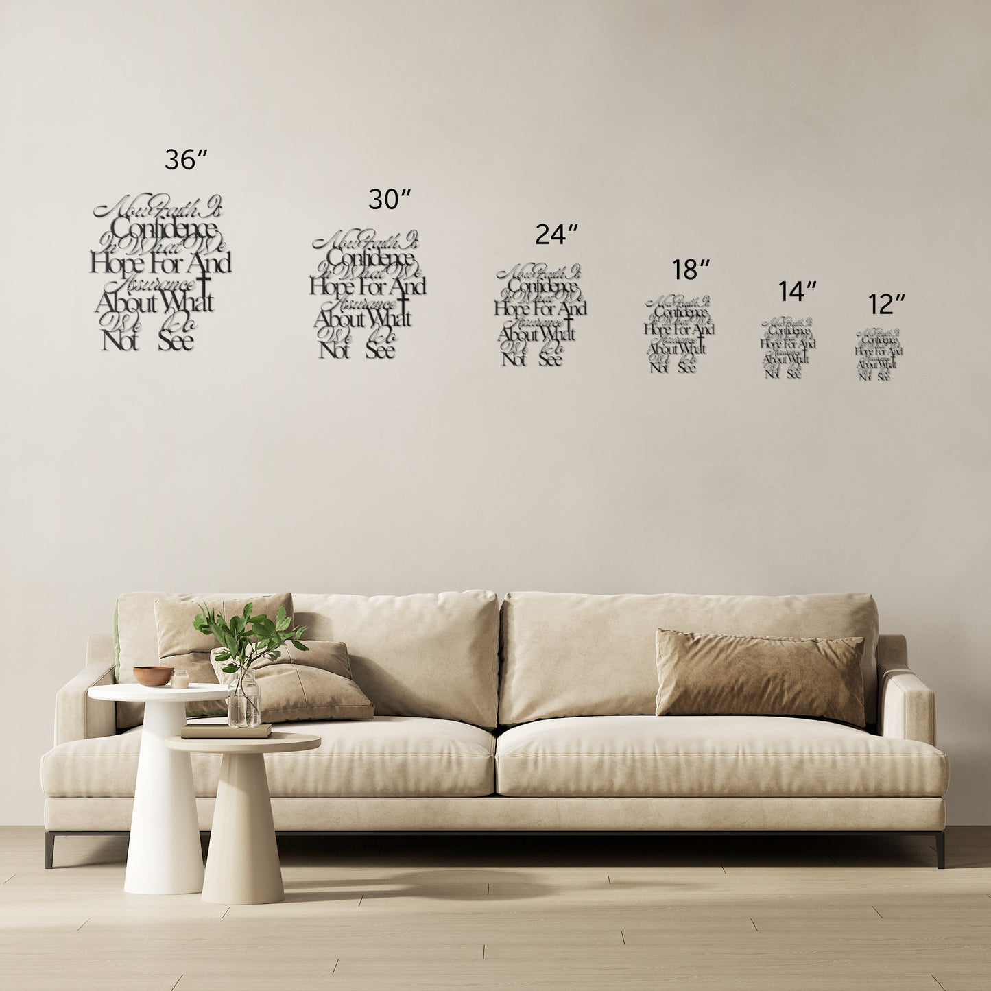 Now Faith Is Confidence In What We Hope For And Assurance About What We Do Not See Metal Wall Art
