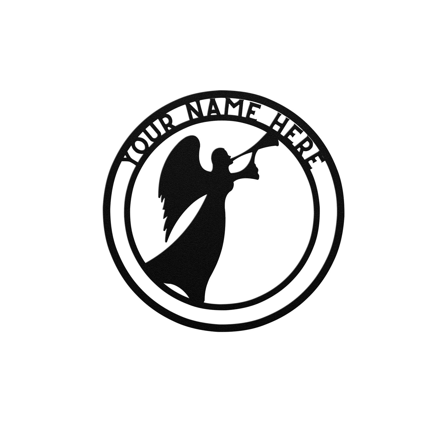 Personalized Angel Metal Wall Sign - Customised Angel Wall Decor,  Angel Metal Wall Art Signs Customized Outdoor Indoor