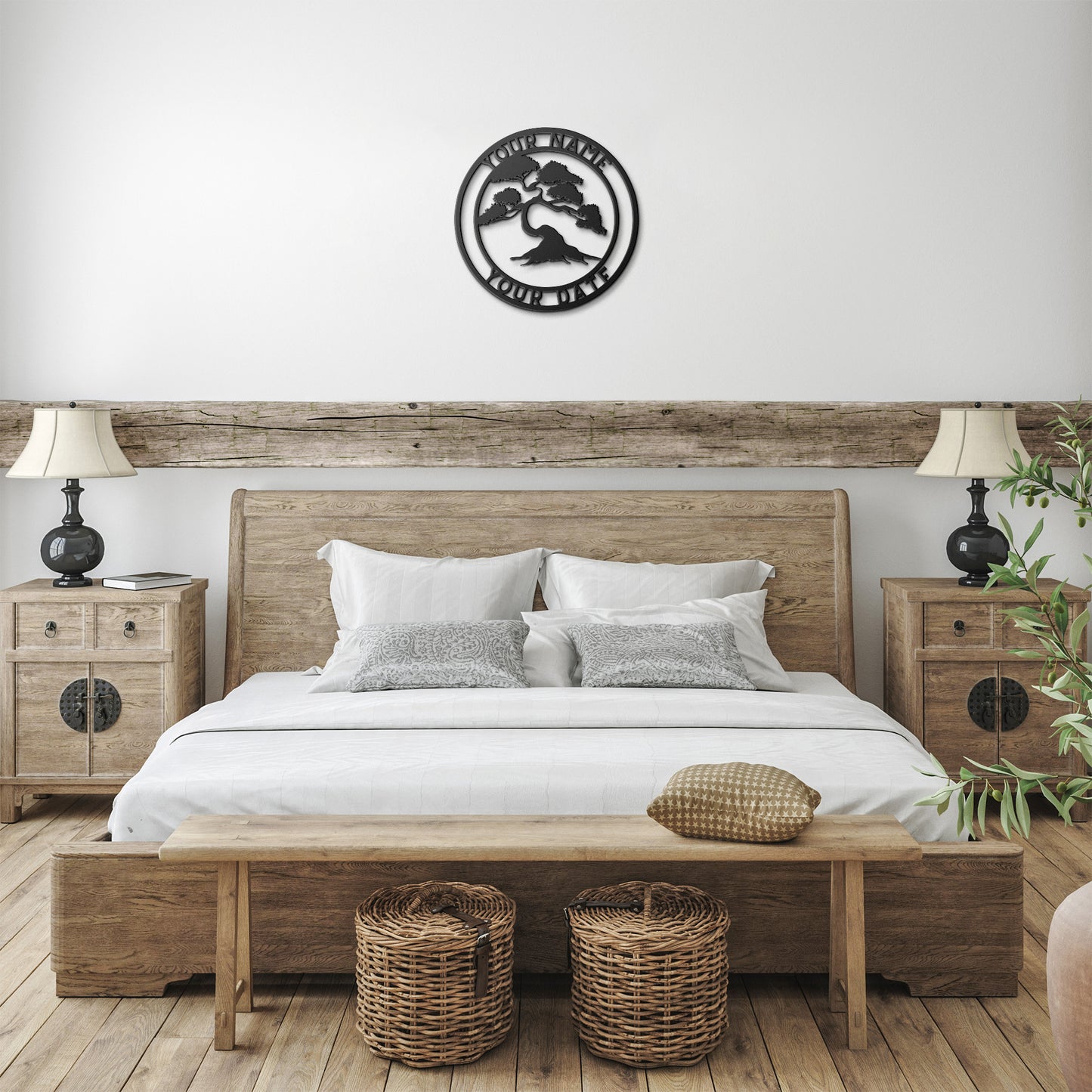Personalized Bonsai Metal Sign - Customised Bonsai Wall Decor, Bonsai Metal Wall Art Signs Customized Outdoor Indoor
