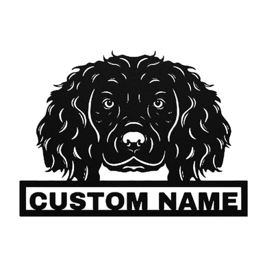 Personalized Boyskin Spaniel Dog Metal Sign - Boykin Spaniel Custom Name Wall Decor, Metal Signs Customized Outdoor Indoor, Wall Art Gift For Boykin Spaniel Dog Lover