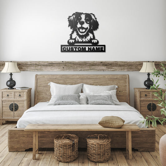 Personalized Brittany Dog Metal Sign - Brittany Custom Name Wall Decor, Metal Signs Customized Outdoor Indoor, Wall Art Gift For Brittany Dog Lover