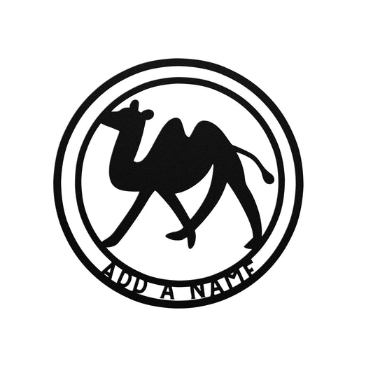 Personalized Camel Metal Sign - Customised Camel Wall Decor, Camel Metal Wall Art Signs Customized Outdoor Indoor