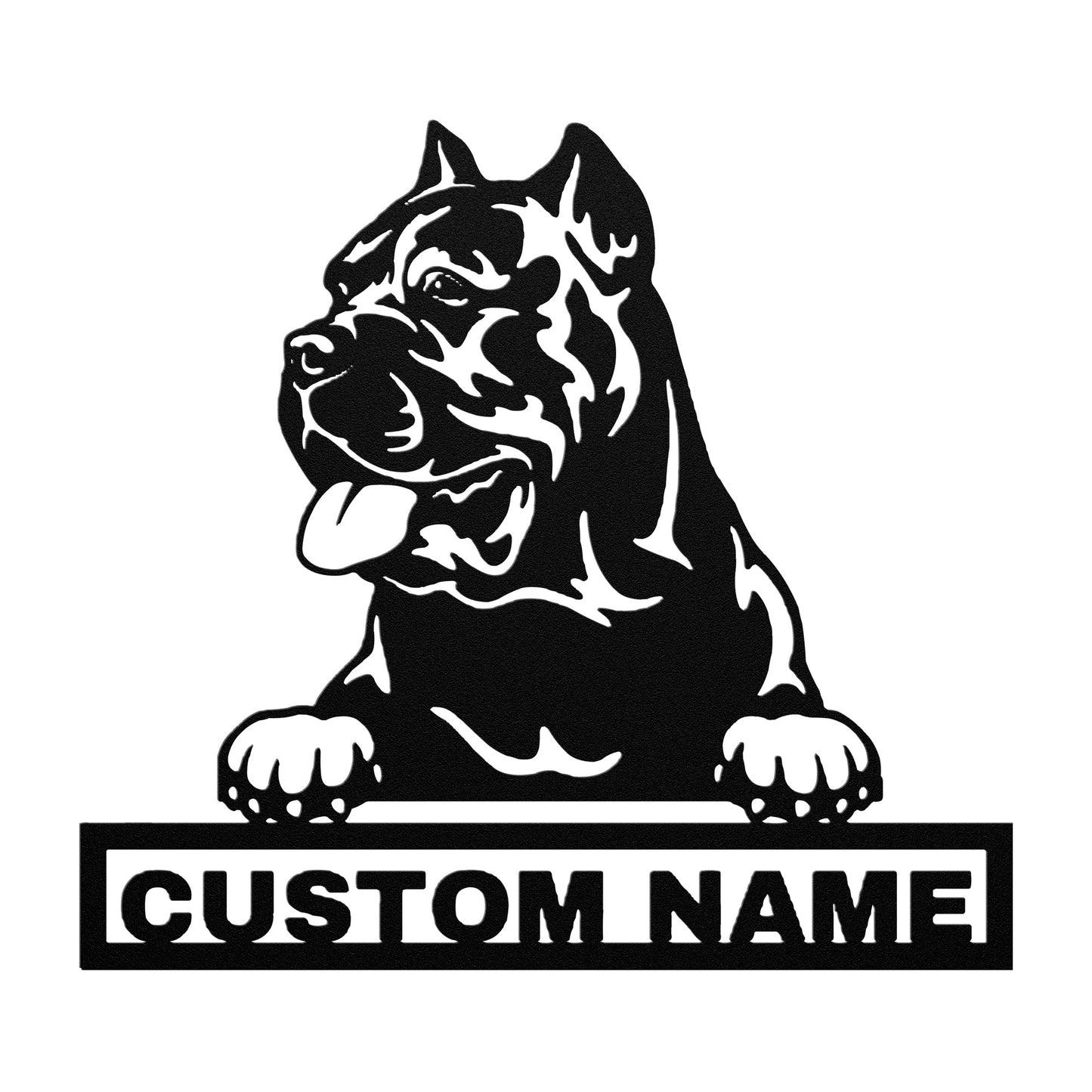 Personalized Cane Corso Dog Metal Sign - Cane Corso Custom Name Wall Decor, Metal Signs Customized Outdoor Indoor, Wall Art Gift For Cane Corso Dog Lover