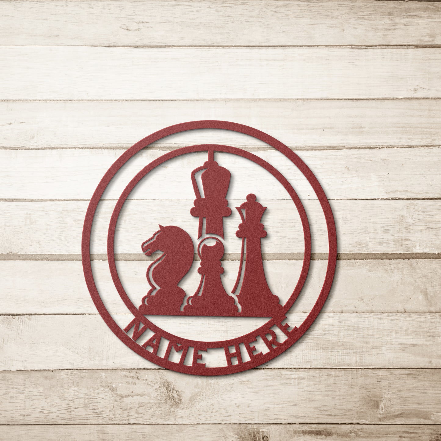 Personalized Chess Metal Sign - Customised Chess Wall Decor, Chess Metal Wall Art Chess Signs Customized Outdoor Indoor