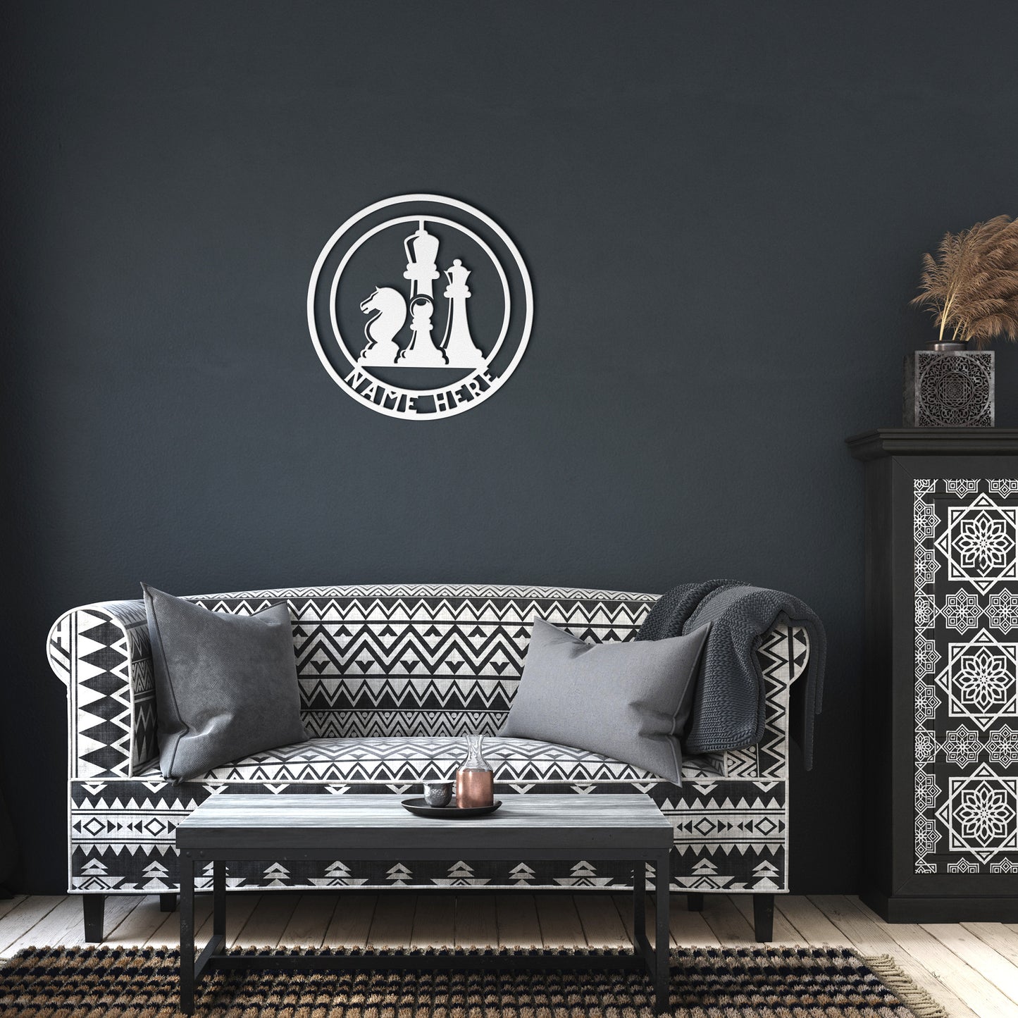Personalized Chess Metal Sign - Customised Chess Wall Decor, Chess Metal Wall Art Chess Signs Customized Outdoor Indoor