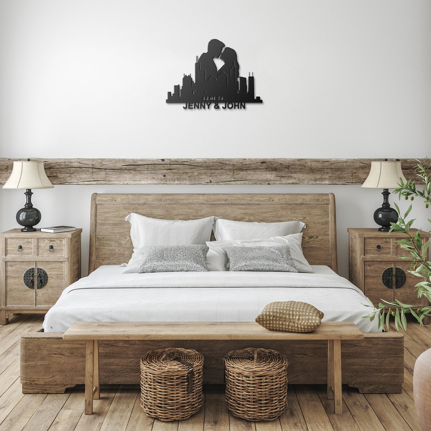 Personalized Chicago Boyfiend Anniversary Metal Wall Art