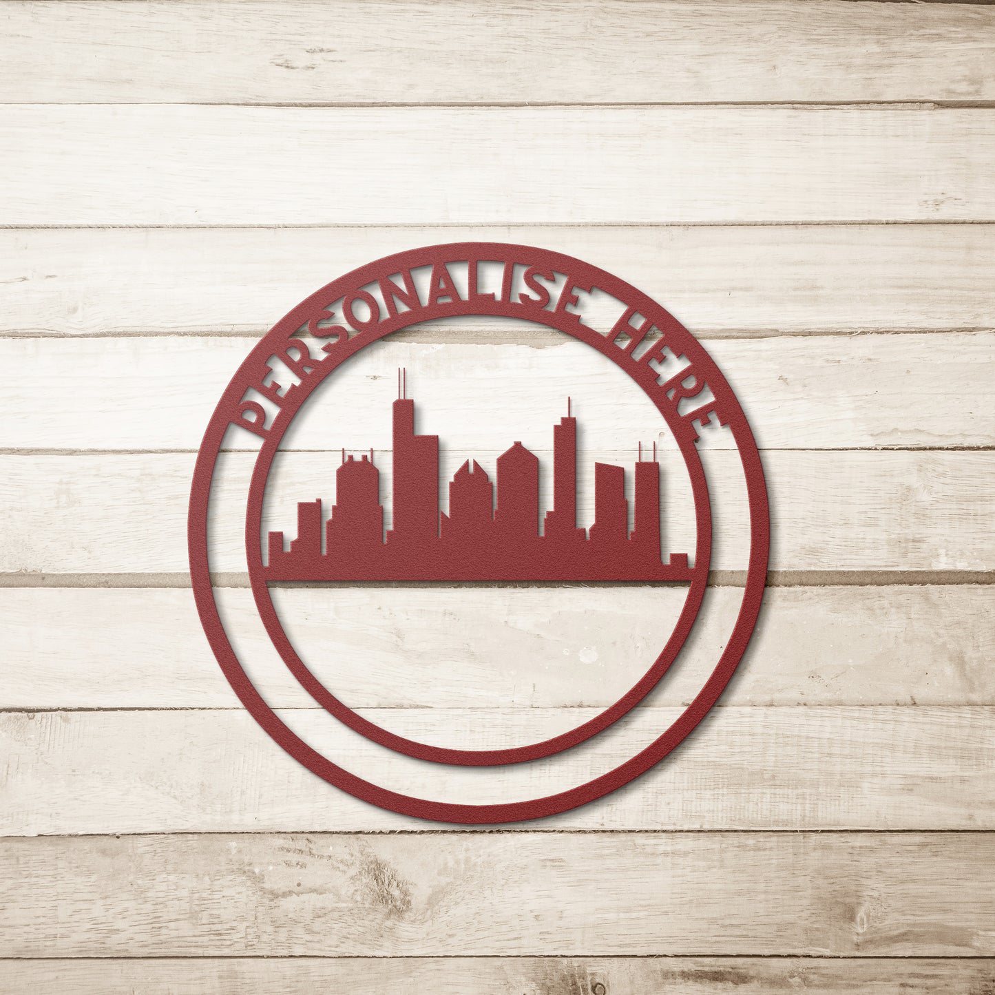 Personalized Chicago Metal Sign - Customised Chicago Wall Decor, Chicago Metal Wall Art Signs Customized Outdoor Indoor