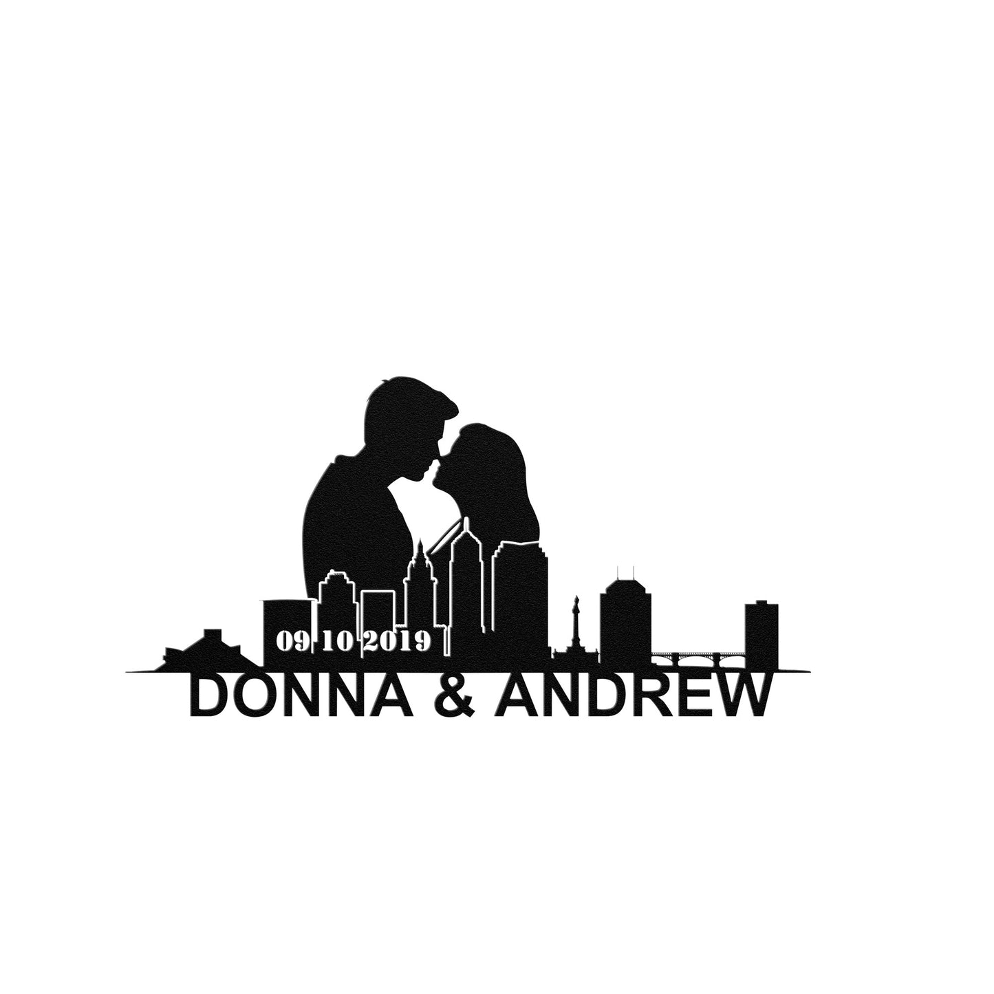 Personalized Cleveland Boyfriend Anniversary Metal Wall Art