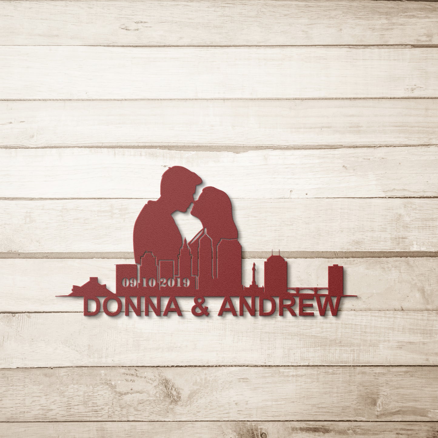 Personalized Cleveland Boyfriend Anniversary Metal Wall Art