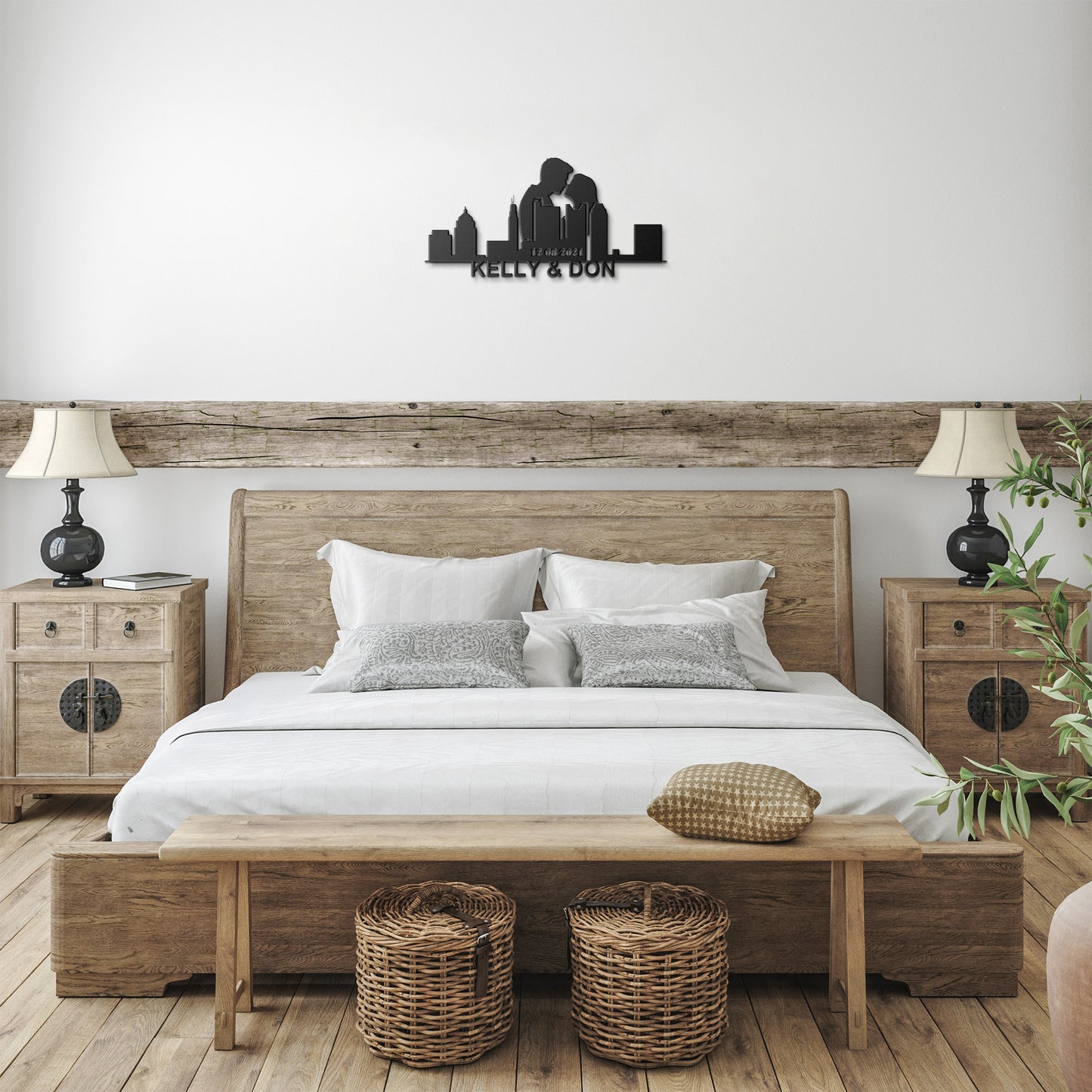 Personalized Columbus Boyfriend Anniversary Metal Wall Art