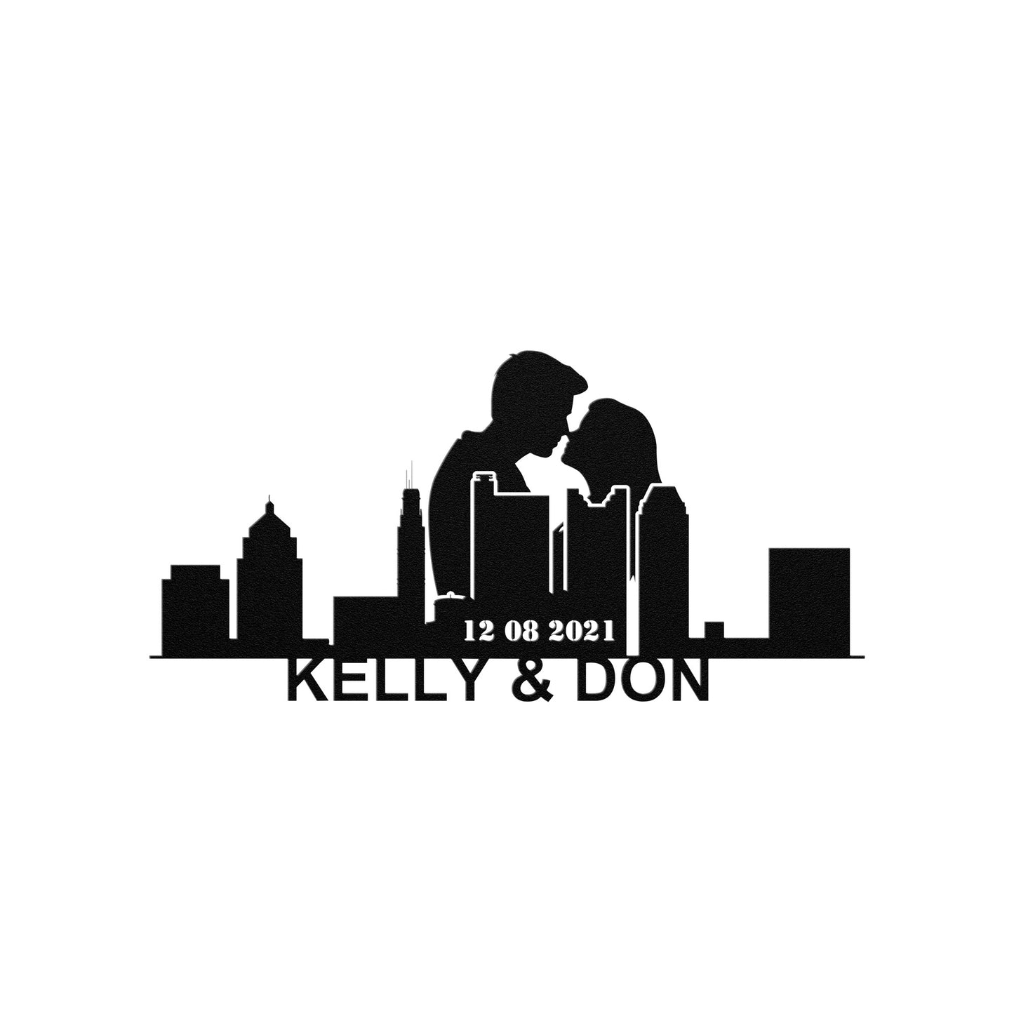 Personalized Columbus Boyfriend Anniversary Metal Wall Art