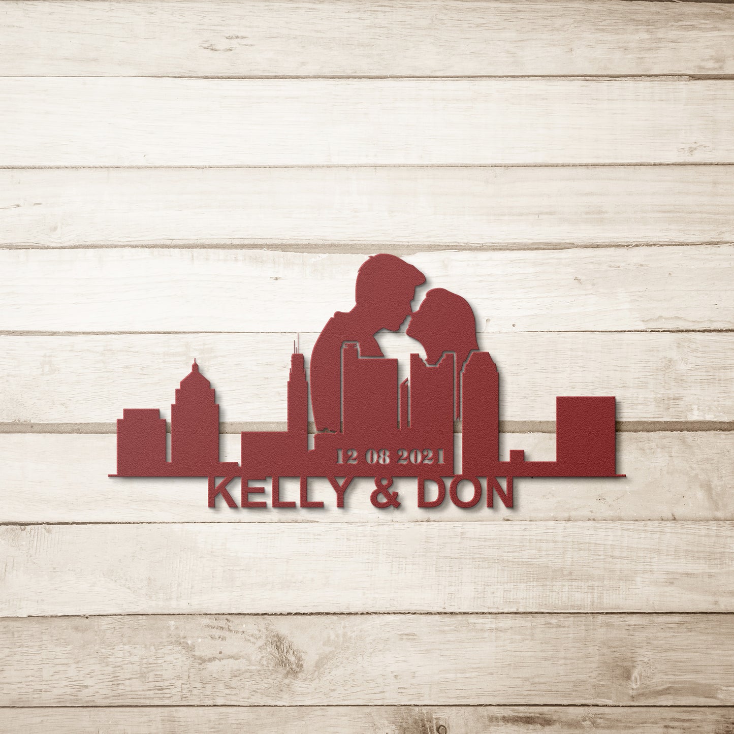 Personalized Columbus Boyfriend Anniversary Metal Wall Art