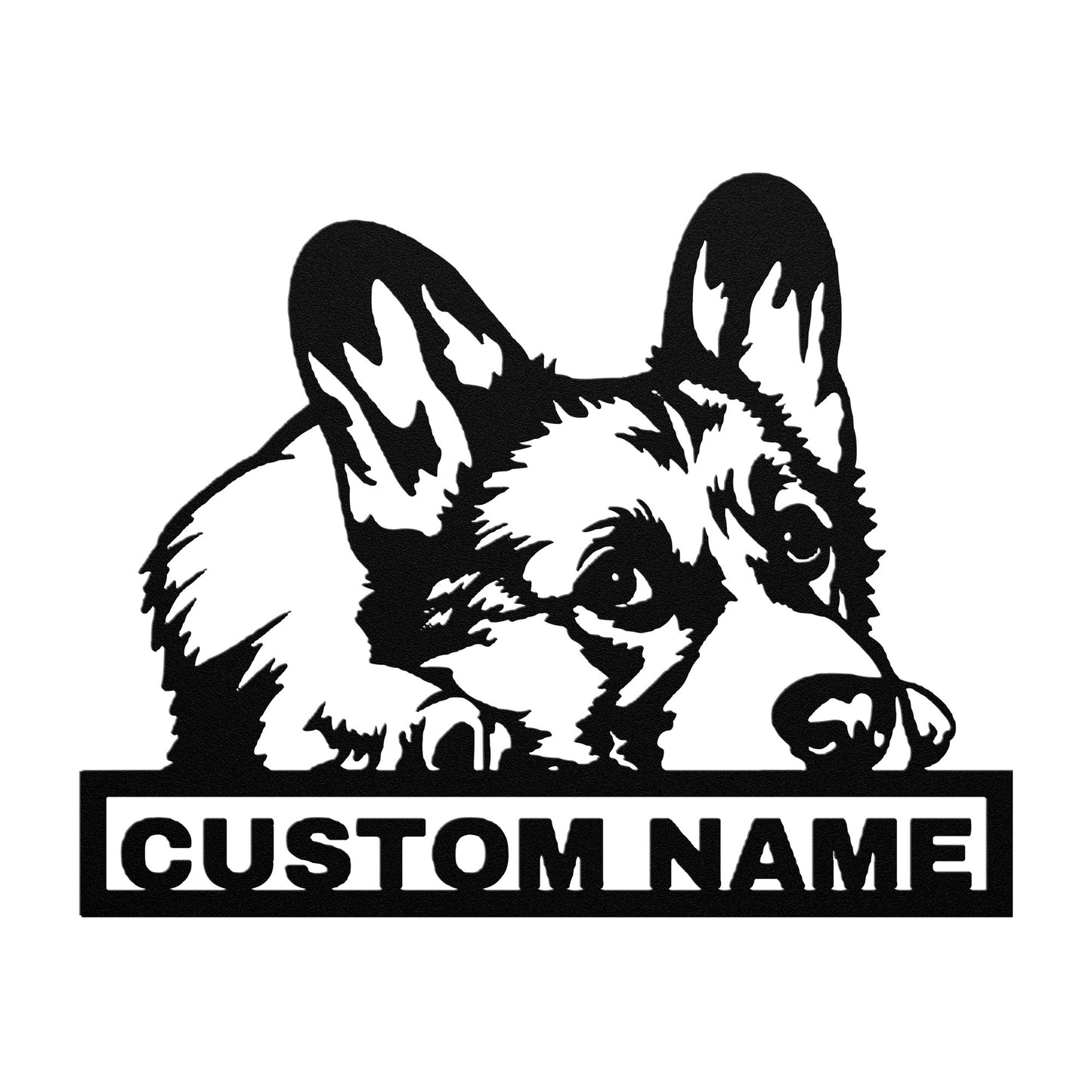 Personalized Corgi Dog Metal Sign - Corgi Custom Name Wall Decor, Metal Signs Customized Outdoor Indoor, Wall Art Gift For Corgi Dog Lover