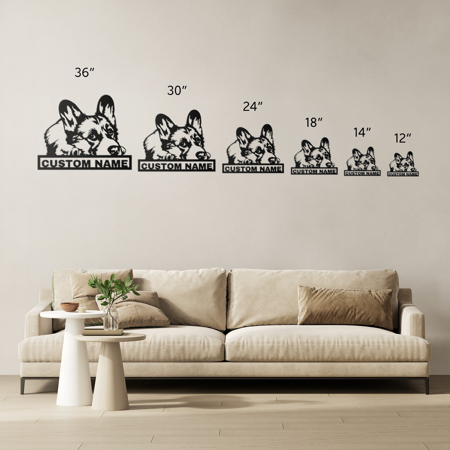 Personalized Corgi Dog Metal Sign - Corgi Custom Name Wall Decor, Metal Signs Customized Outdoor Indoor, Wall Art Gift For Corgi Dog Lover