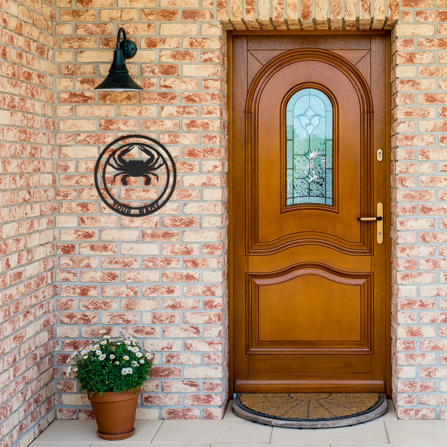 Personalized Crab Metal Wall Sign - Customised Crab Wall Decor, Crab Metal Wall Art Signs Customized Outdoor Indoor