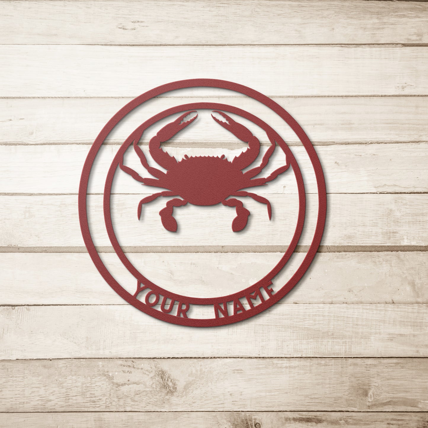 Personalized Crab Metal Wall Sign - Customised Crab Wall Decor, Crab Metal Wall Art Signs Customized Outdoor Indoor