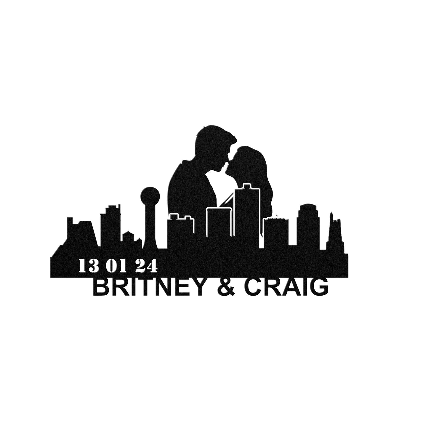 Personalized Dallas Boyfriend Anniversary Metal Wall Art