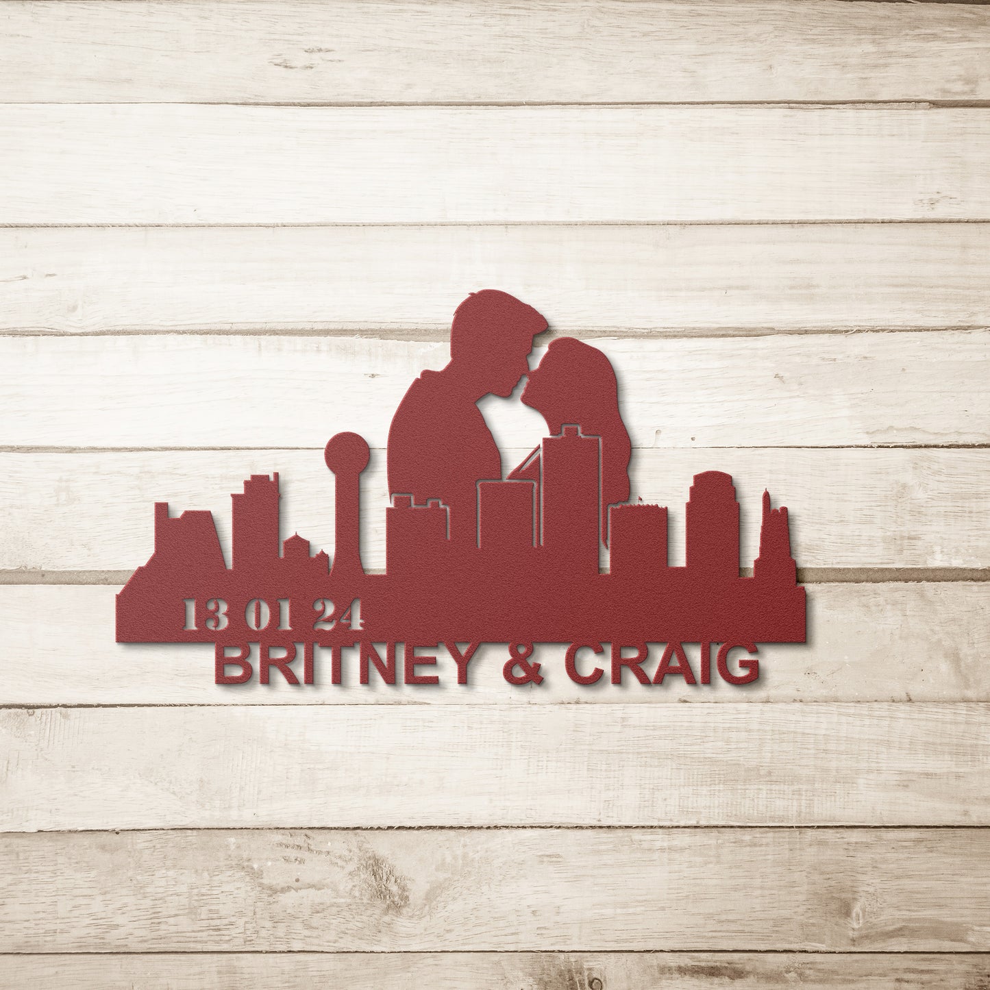 Personalized Dallas Boyfriend Anniversary Metal Wall Art