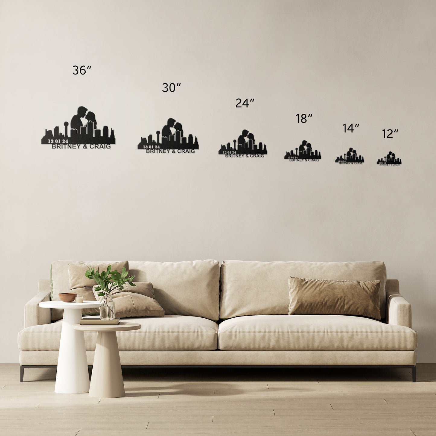 Personalized Dallas Boyfriend Anniversary Metal Wall Art