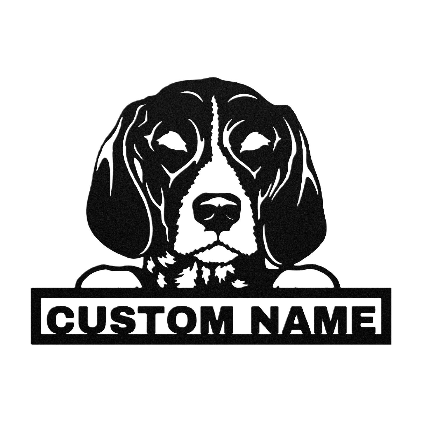 Personalized German Shorthaired Pointer Dog Metal Sign - Custom Name Wall Decor, Metal Signs Customized Outdoor Indoor, Wall Art Gift For German Shorthaired Pointer Dog Lover