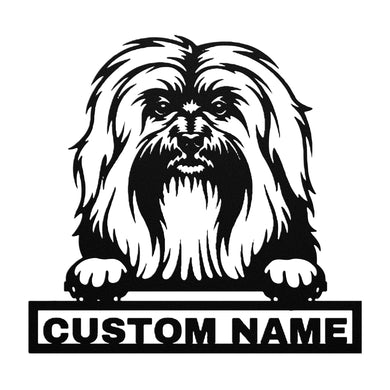 Personalized Havanese Dog Metal Sign - Havanese Custom Name Wall Decor, Metal Signs Customized Outdoor Indoor, Wall Art Gift For Havanese Dog Lover