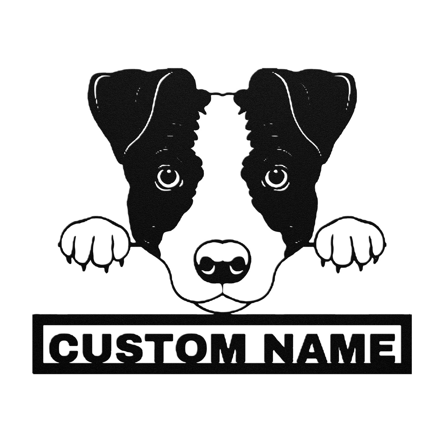 Personalized Jack Russell Dog Metal Sign - Jack Russell Custom Name Wall Decor, Metal Signs Customized Outdoor Indoor, Wall Art Gift For Jack Russell Dog Lover