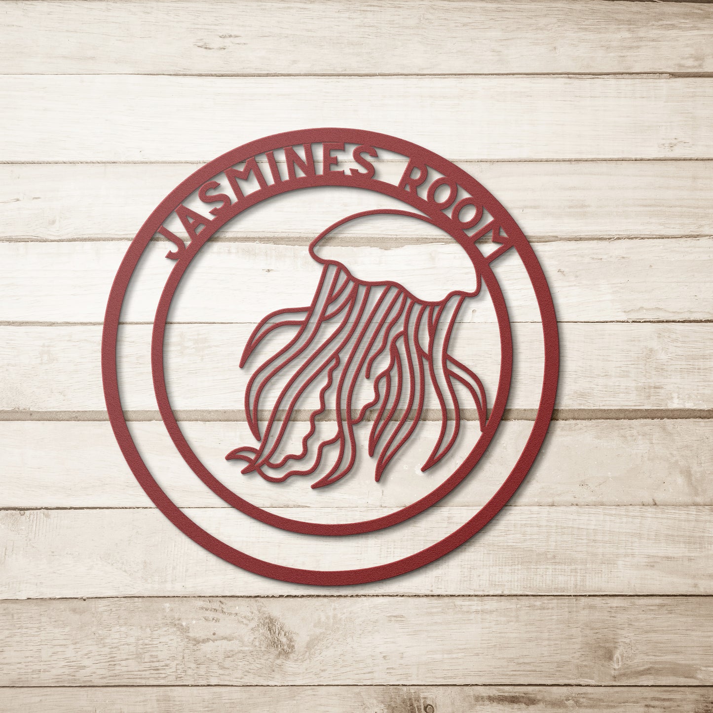 Personalized Jellyfish Metal Sign - Customised Jellyfish Wall Decor, Jellyfish Metal Signs Customized Outdoor Indoor