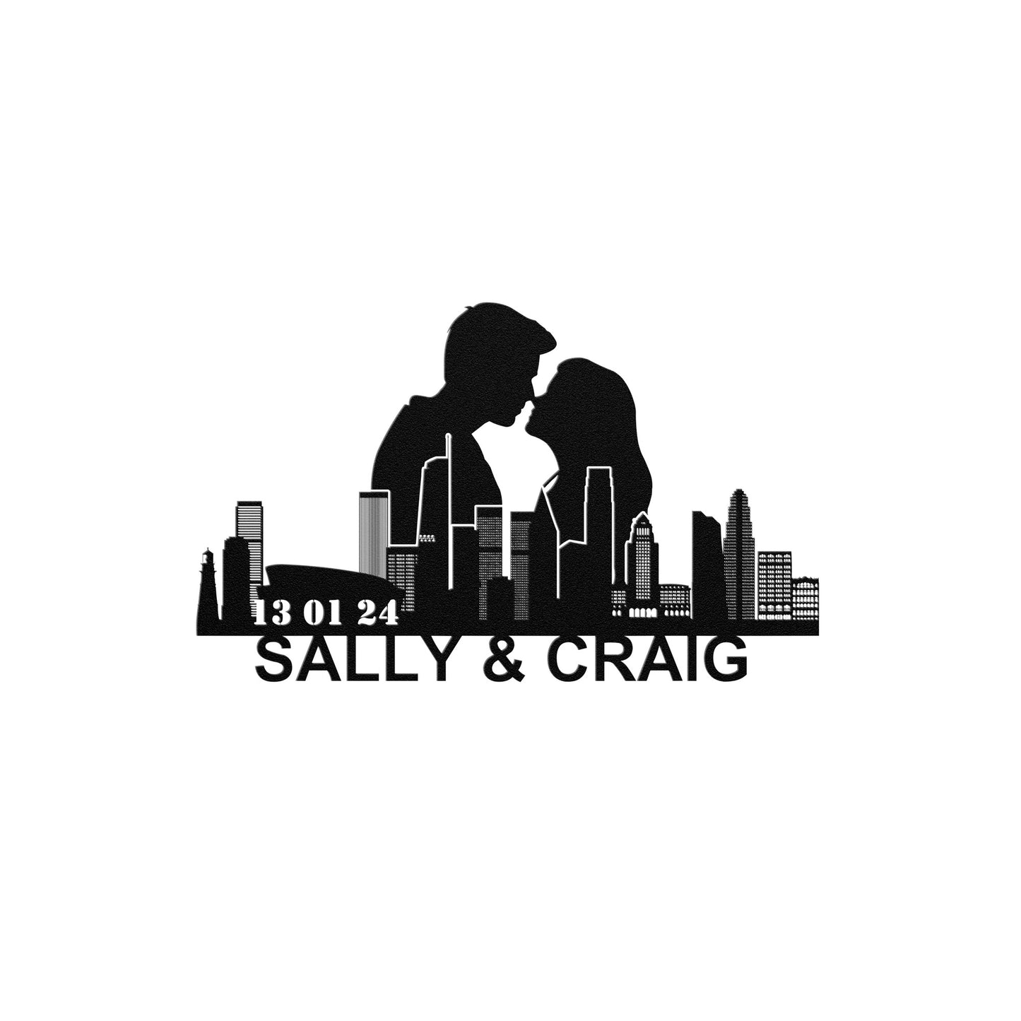 Personalized Los Angeles Boyfriend Anniversary Metal Wall Art