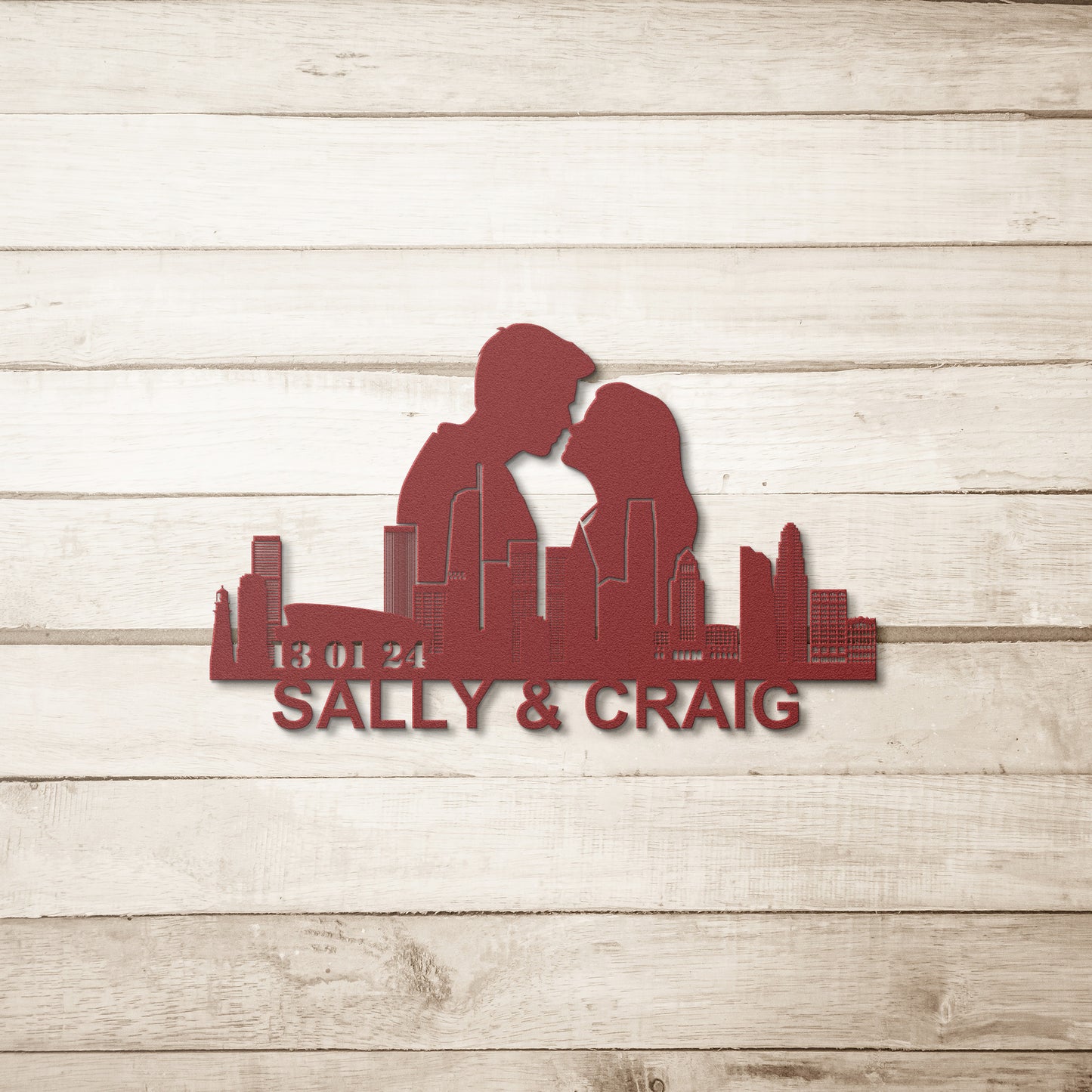 Personalized Los Angeles Boyfriend Anniversary Metal Wall Art