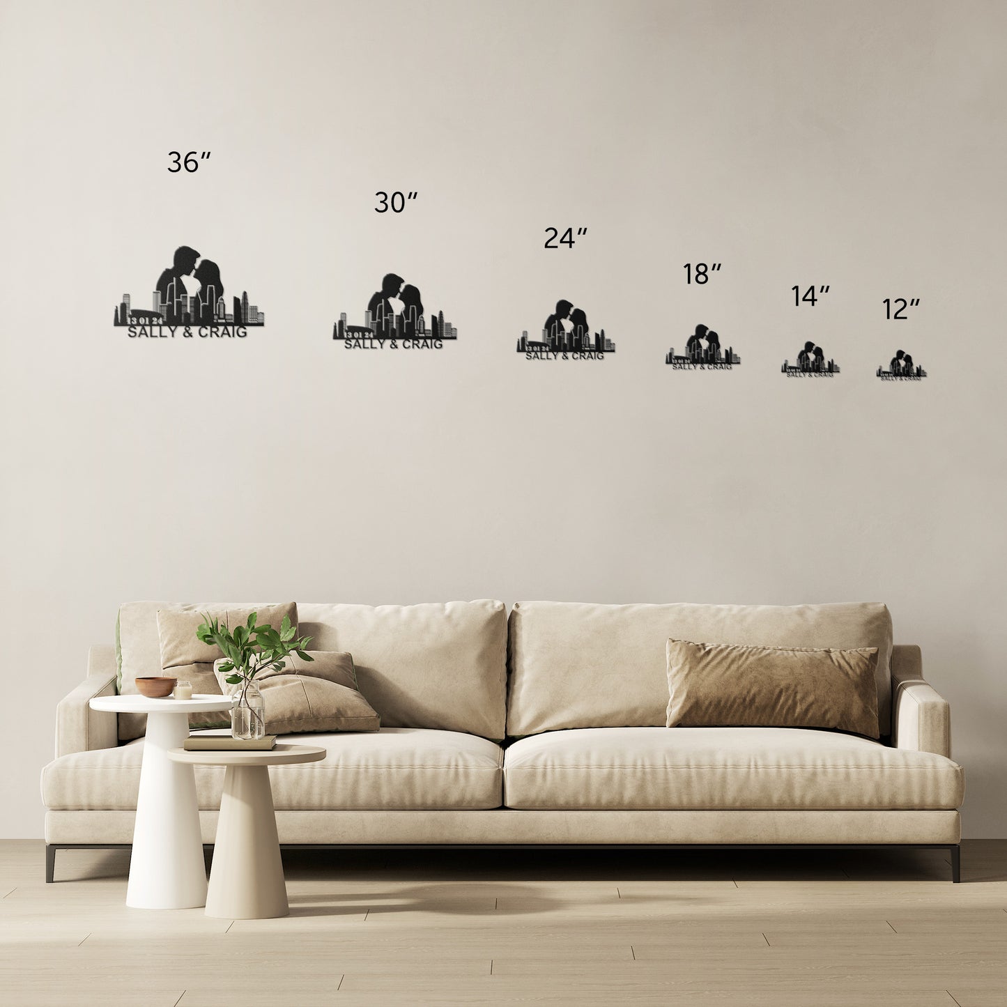 Personalized Los Angeles Boyfriend Anniversary Metal Wall Art