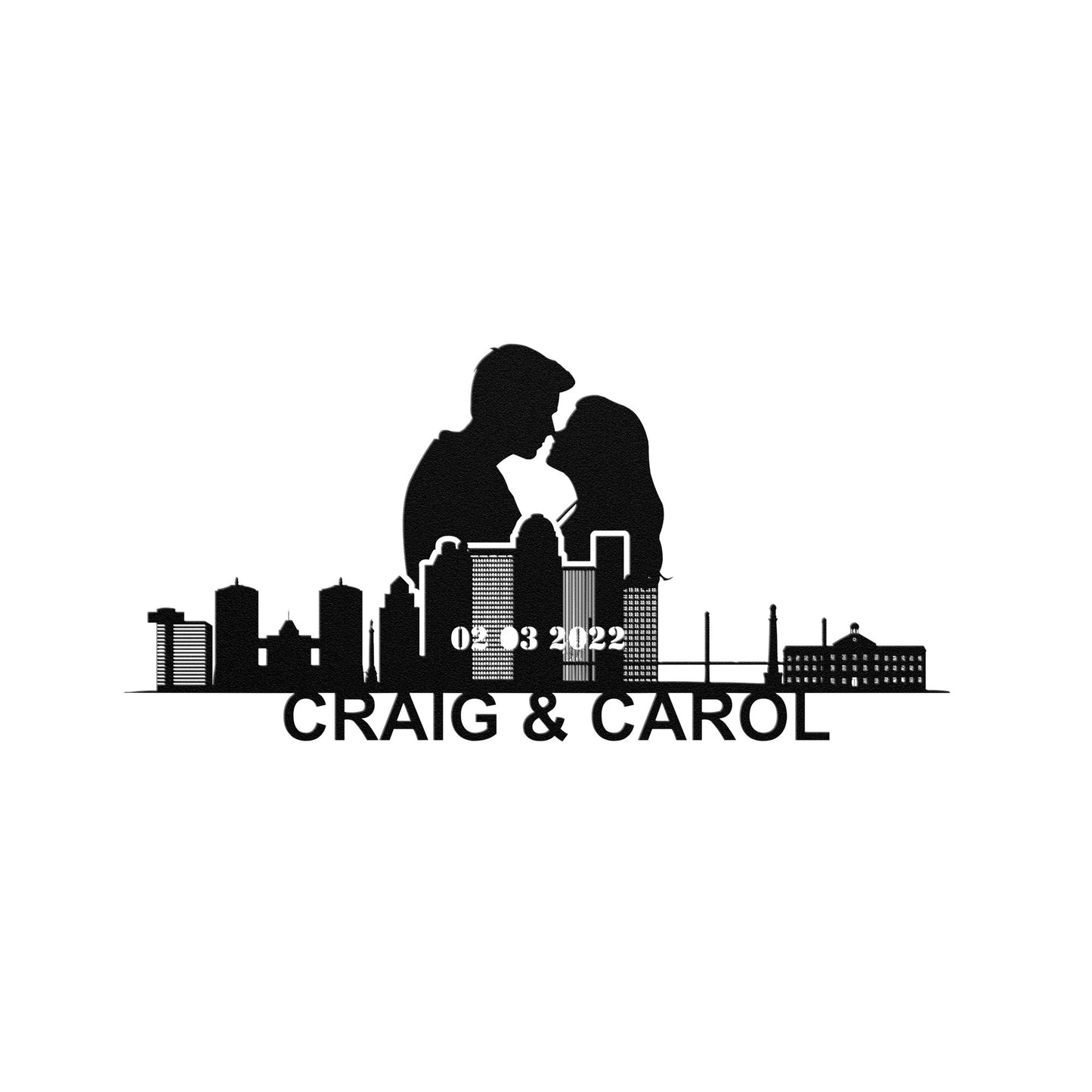 Personalized Louisville Boyfriend Anniversary Metal Wall Art
